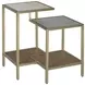 Hidden Treasures Beige and Gold Freeform Accent Table