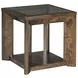 Hidden Treasures Burl Medium Stain Square Glass Top End Table