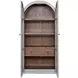 Hidden Treasures Gray and Brown Arched Display Cabinet with LED