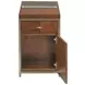 Jenkins Medium Stain and Gold Rectangular Glass Top Chairside Table