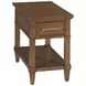 Longham Warm Auburn Rectangular Charging Chairside Table