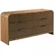 Hidden Treasures Adele Medium Stain 6 Drawer Dresser