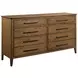 Abode Medium Stain Upholstered Panel Bedroom Set