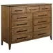 Abode Medium Stain Upholstered Panel Bedroom Set