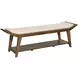 Abode Atlas Beige 64" Upholstered Dining Bench