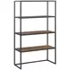 Abode Wagner Brown and Black Hutch with 3 Shelves