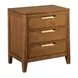 Aspire Profile Brown 3 Drawer Nightstand With Built In Outlet