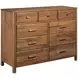 Monogram Walnut Flat Medium Stain 9 Drawer Dresser