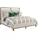 Monogram Walnut Pinehurst Medium Stain Queen Upholstered Panel Bed