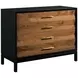 Monogram Walnut Backbay Black and Brown 4 Drawer Accent Chest