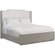 Sharon Gray and Cream Upholstered Queen Panel Bed