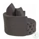 Zunyas Gray Velvet Accent Chair with Swivel