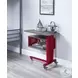 Cargo Red Rectangular Accent Table with Wall Shelf