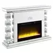 Noralie Silver and Gray 47" Fireplace with Bluetooth