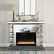 Noralie Silver and Gray 47" Fireplace with Bluetooth