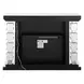 Noralie Silver and Gray 47" Fireplace with Bluetooth
