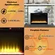 Noralie Silver and Gray 47" Fireplace with Bluetooth