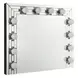 Noralie Silver Rectangular Hollywood Wall Mirror with Light