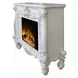 Versailles Bone White Rectangular Electric Fireplace