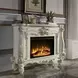 Versailles Bone White Rectangular Electric Fireplace