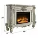 Versailles Bone White Rectangular Electric Fireplace