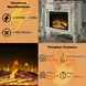 Versailles Bone White Rectangular Electric Fireplace