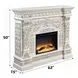 Vanaheim Antique White Rectangular Electric Fireplace