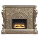 Danae Antique Silver Rectangular Electric Fireplace