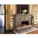 Danae Antique Silver Rectangular Electric Fireplace