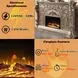 Danae Antique Silver Rectangular Electric Fireplace