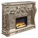 Sorina Antique Silver Rectangular Electric Fireplace