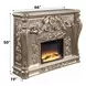 Sorina Antique Silver Rectangular Electric Fireplace