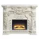 Adara Antique White Rectangular Electric Fireplace