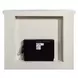 Adara Antique White Rectangular Electric Fireplace