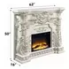 Adara Antique White Rectangular Electric Fireplace