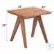Velentina Natural Square End Table