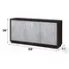 Geranio Metallic Silver and Walnut 3 Door Console Cabinet