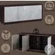 Geranio Metallic Silver and Walnut 3 Door Console Cabinet