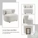 Darius Beige Boucle Accent Chair with Pillow