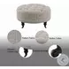 Upendo Pattern Fabric Round Ottoman with Casters