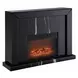 Drisana Black Rectangular Electric Fireplace