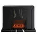 Drisana Black Rectangular Electric Fireplace