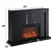 Drisana Black Rectangular Electric Fireplace