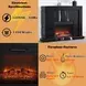 Drisana Black Rectangular Electric Fireplace