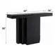 Drisana Black Rectangular Glass Top Console Table