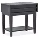Lindon Belgian Wheat and Coffee Bean 1 Drawer Nightstand with USB Charging
