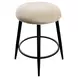 Metal Base Barstools Champagne Performance Fabric Swivel Backless Bar Stool Set of 2