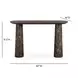 Braya Dark Brown Oval Concrete Top Console Table