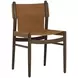 Argus Nubuck Caramel Leather Upholstered Dining Chair