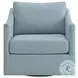 Hannah Light Blue Swivel Accent Chair
